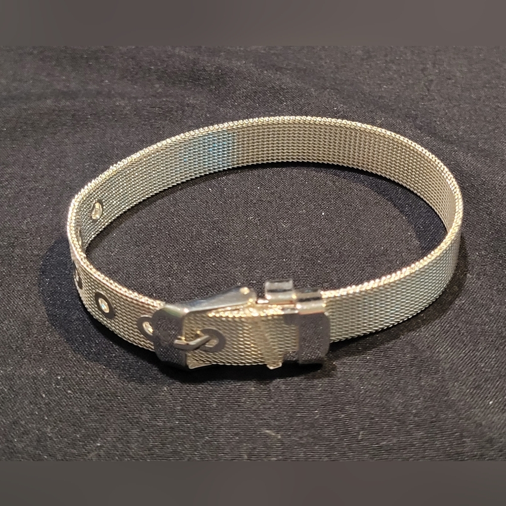 New 925 Sterling Silver Mesh Bracelet